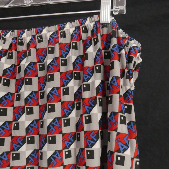 Handmade "AF" and Geometric Print Elastic Lounge / Pajama Pants | 18.5 waist - Picture 4 of 16